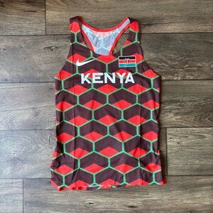 Nike Red and Green Kenya Tank Top NWOT